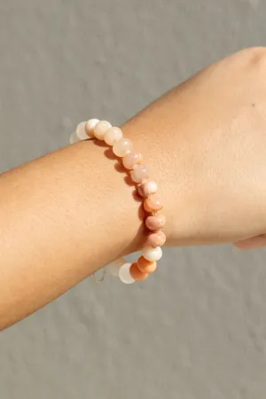 Sale - Peach Ombre Gemstone Bracelet - Ho'olaua'e