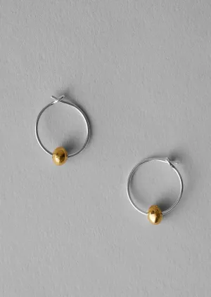 Sally Lacock Seed Hoop Earrings | Silver/Gold