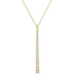 Slimming Long Diamond Pendant Necklace