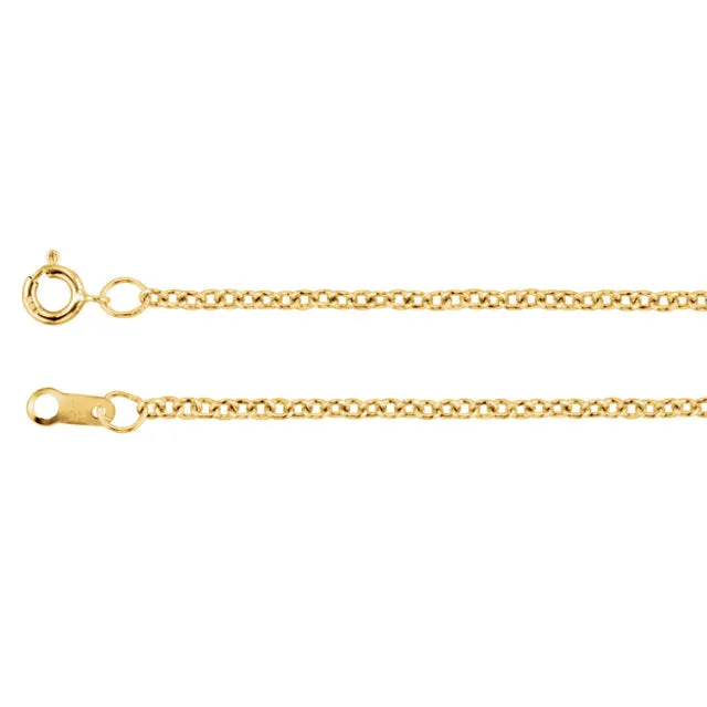 Solid Cable Chain Yellow Gold Filled