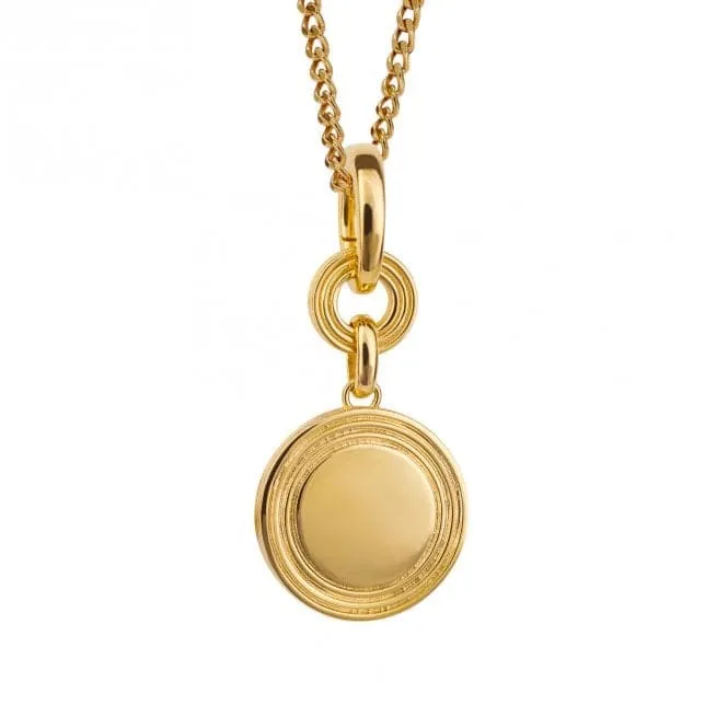 Statement Gold Plated Disc Pendant P5268