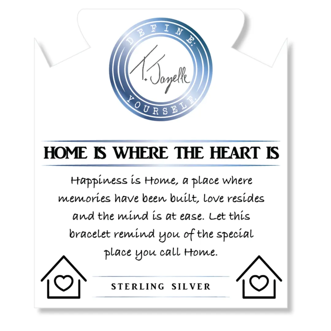 T. Jazelle Home is Where the Heart is Charm Bracelet - Sand Moonstone