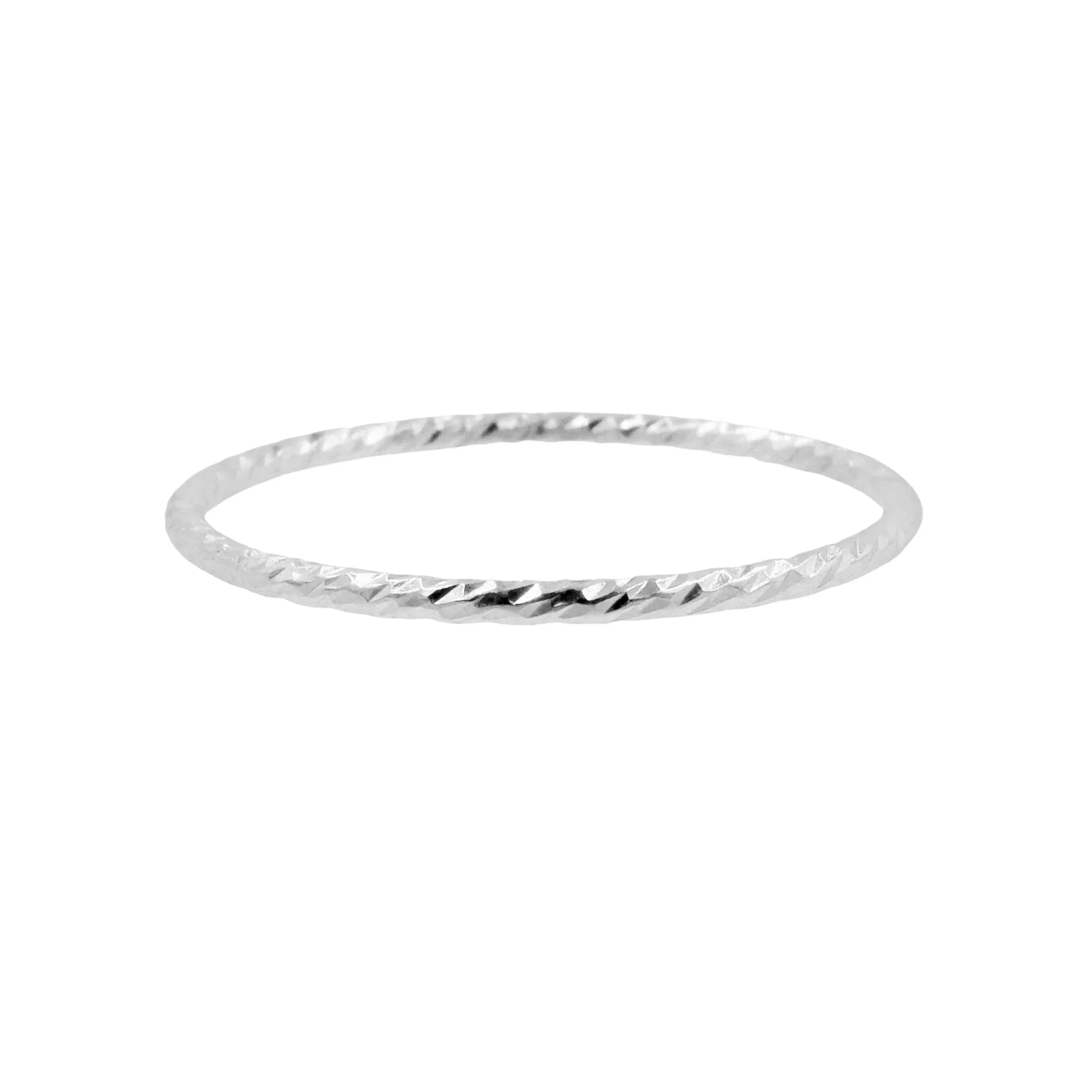 Textured Slim Stacking Ring