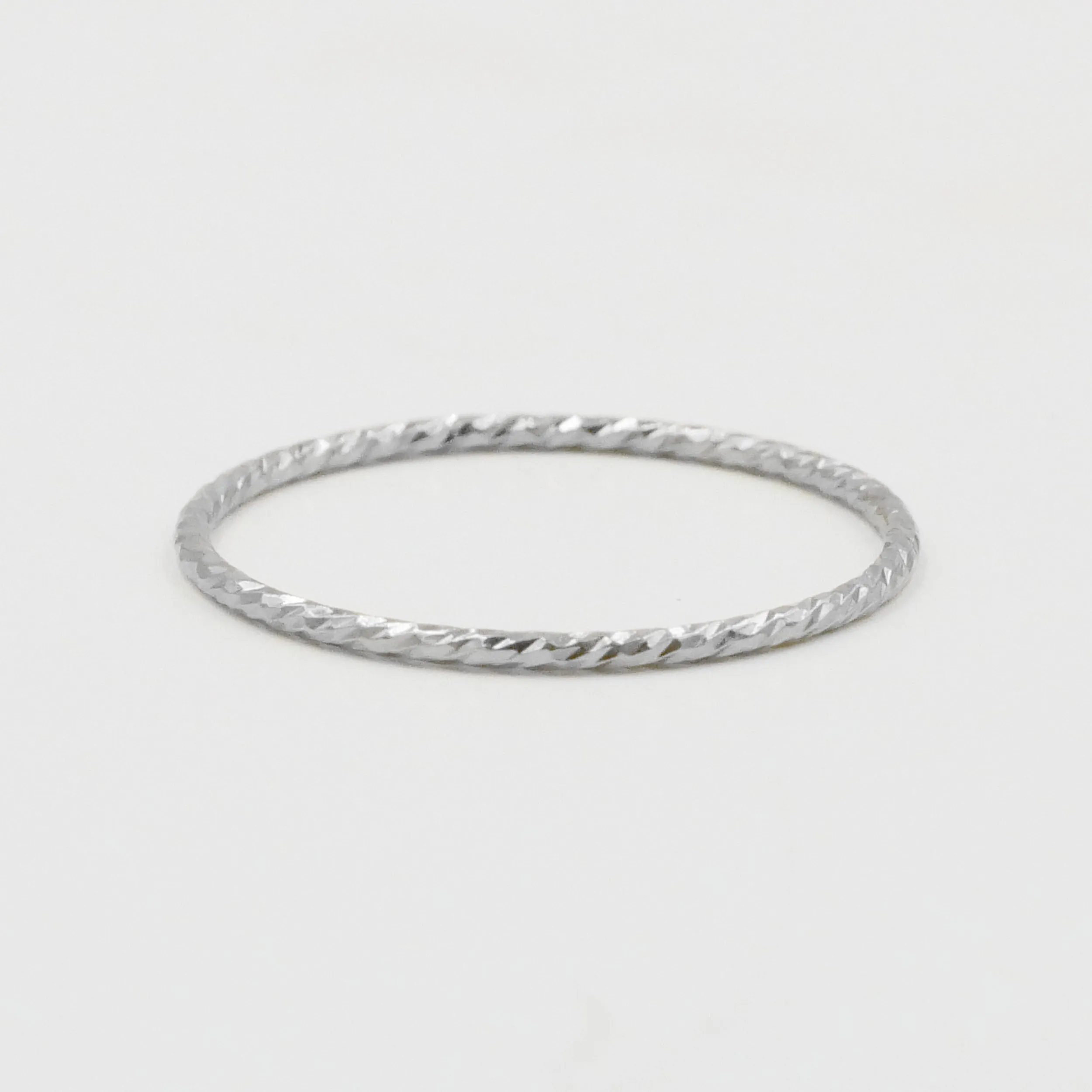 Textured Slim Stacking Ring