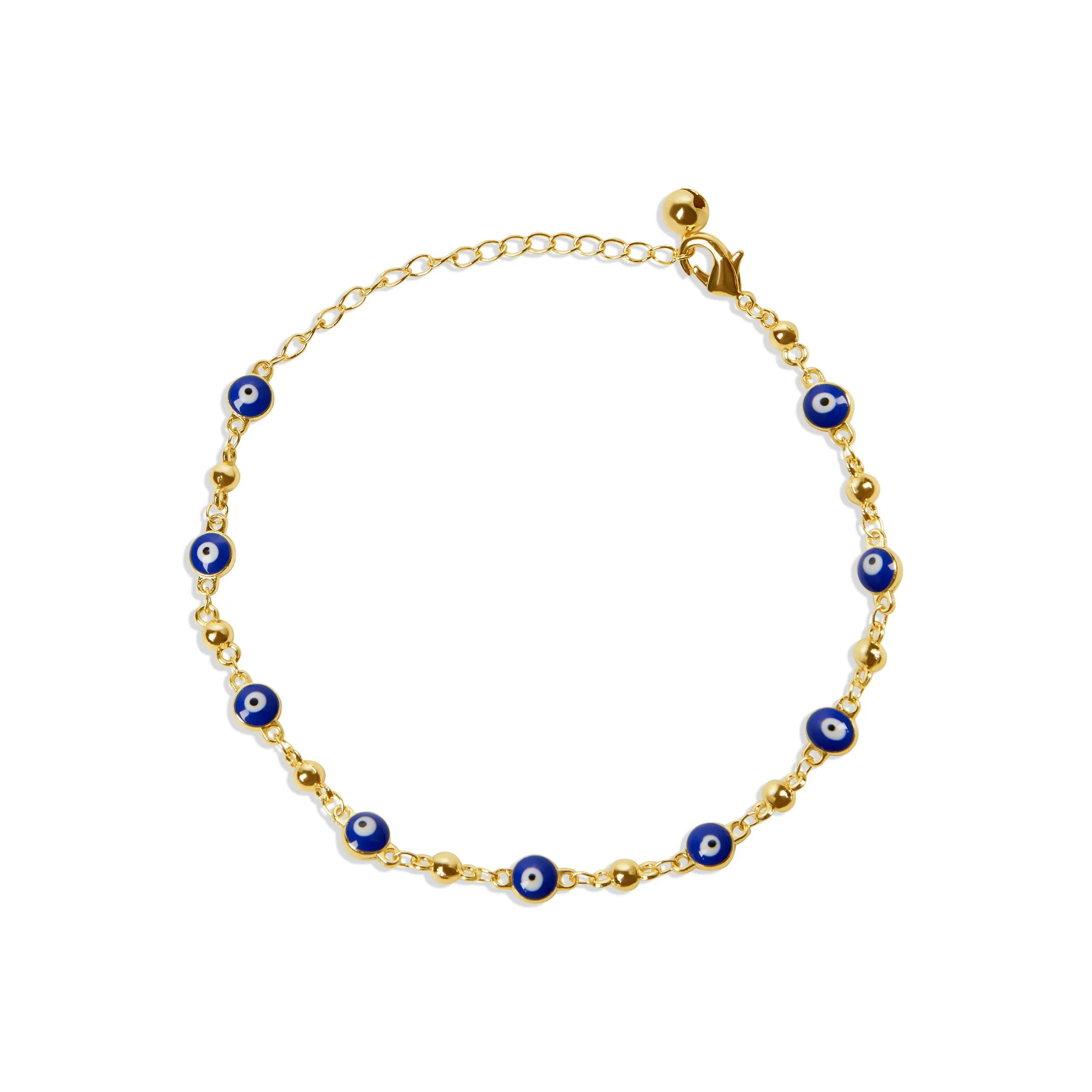 THE EVIL EYE BALL CHAIN ANKLET