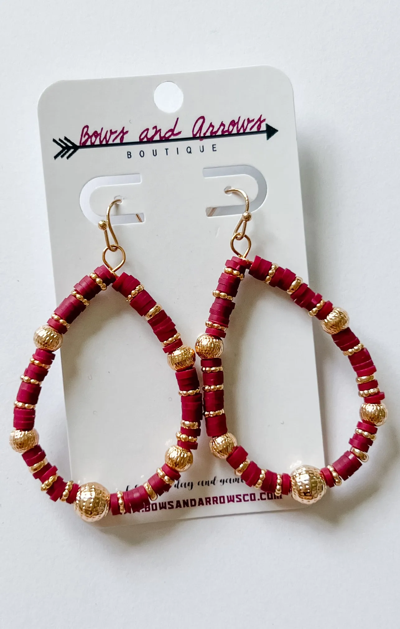 The Garnet & Gold Teardrop Earrings