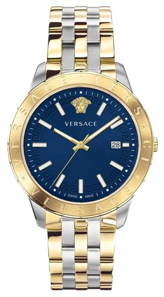 Versace Men's Watch Univers Blue Two-Tone Bracelet VE2C00421