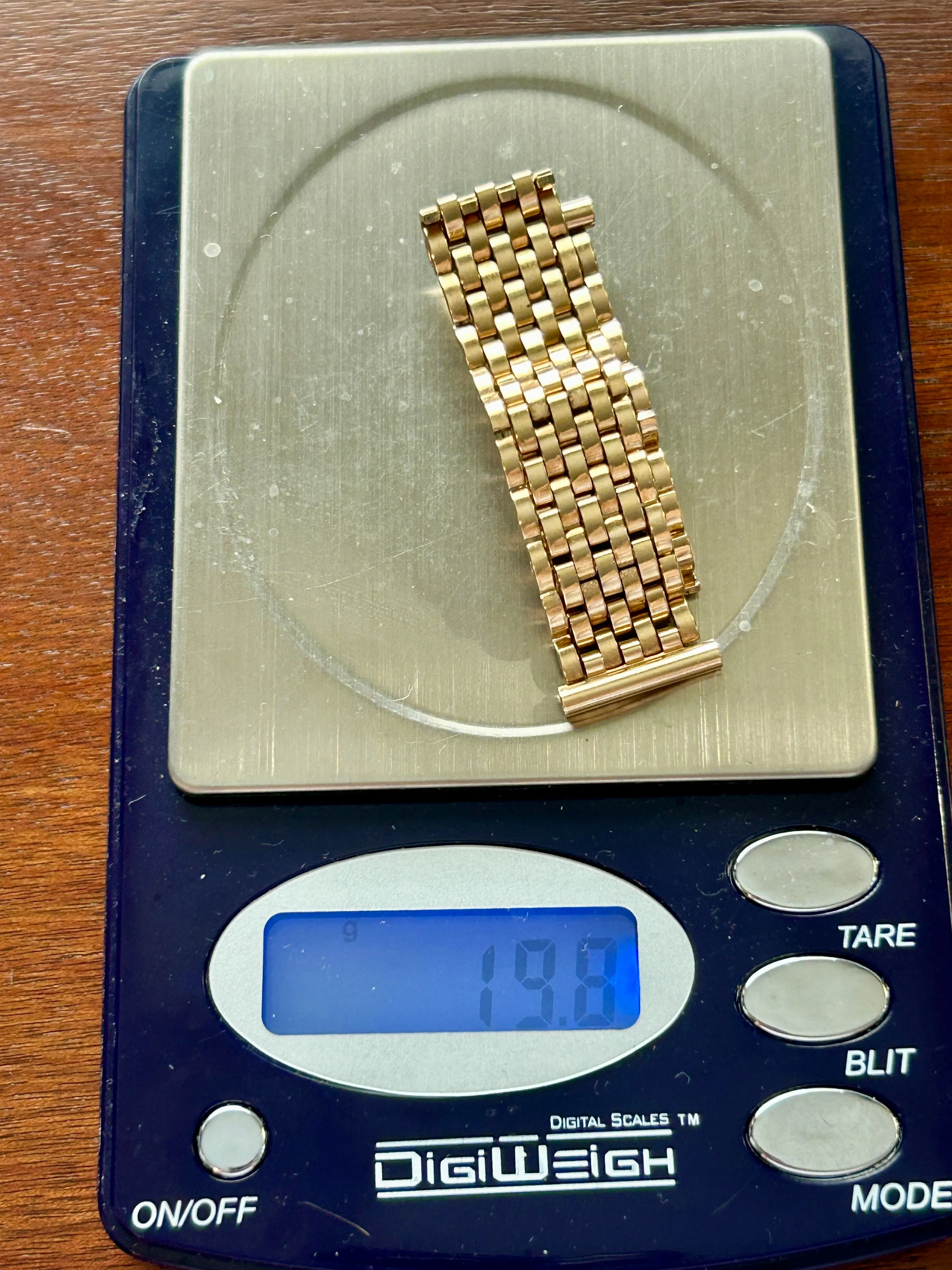 Vintage 1/20 12k Yellow Gold Filled Mens Wrist Watch BAND ONLY