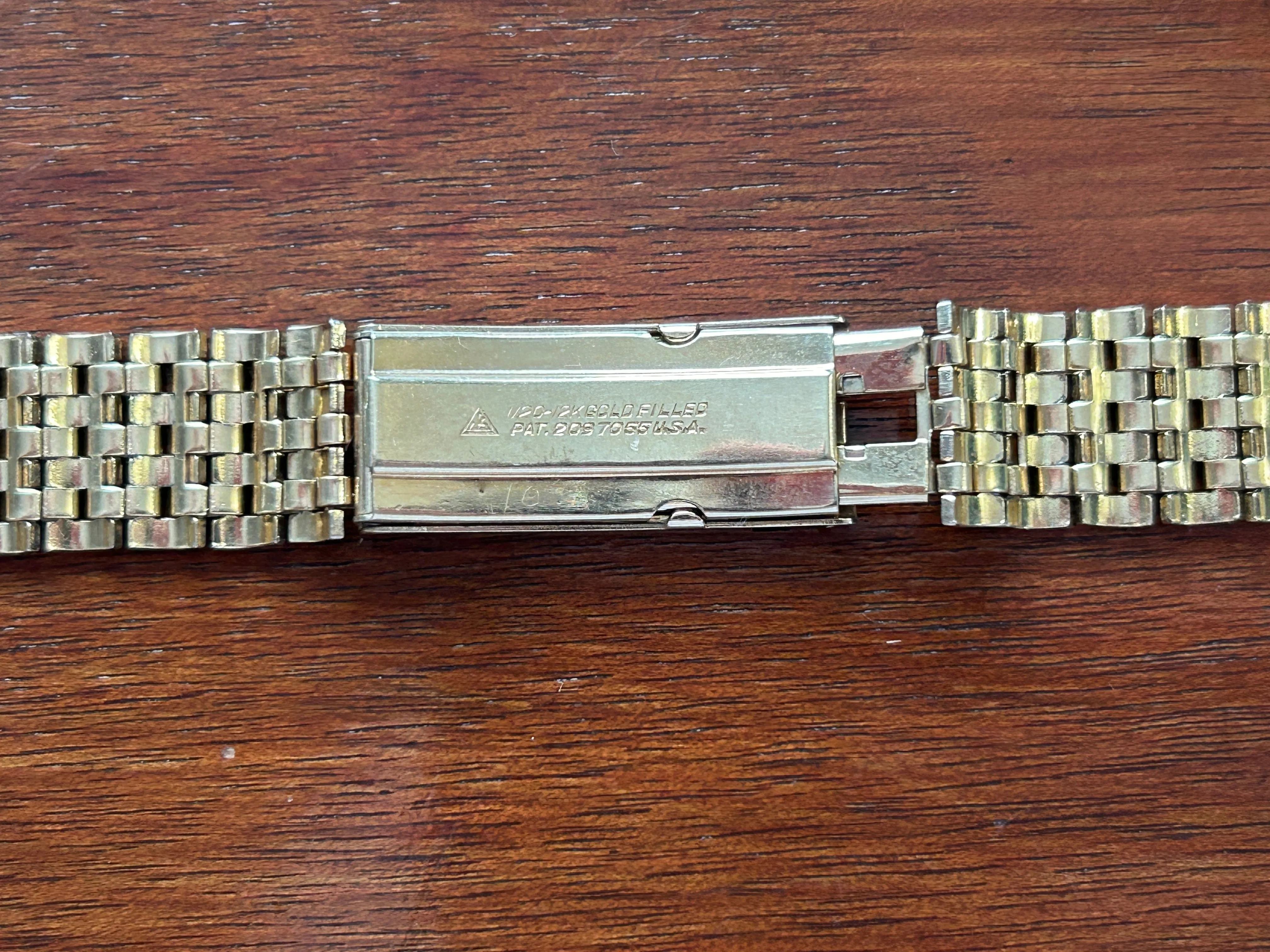 Vintage 1/20 12k Yellow Gold Filled Mens Wrist Watch BAND ONLY