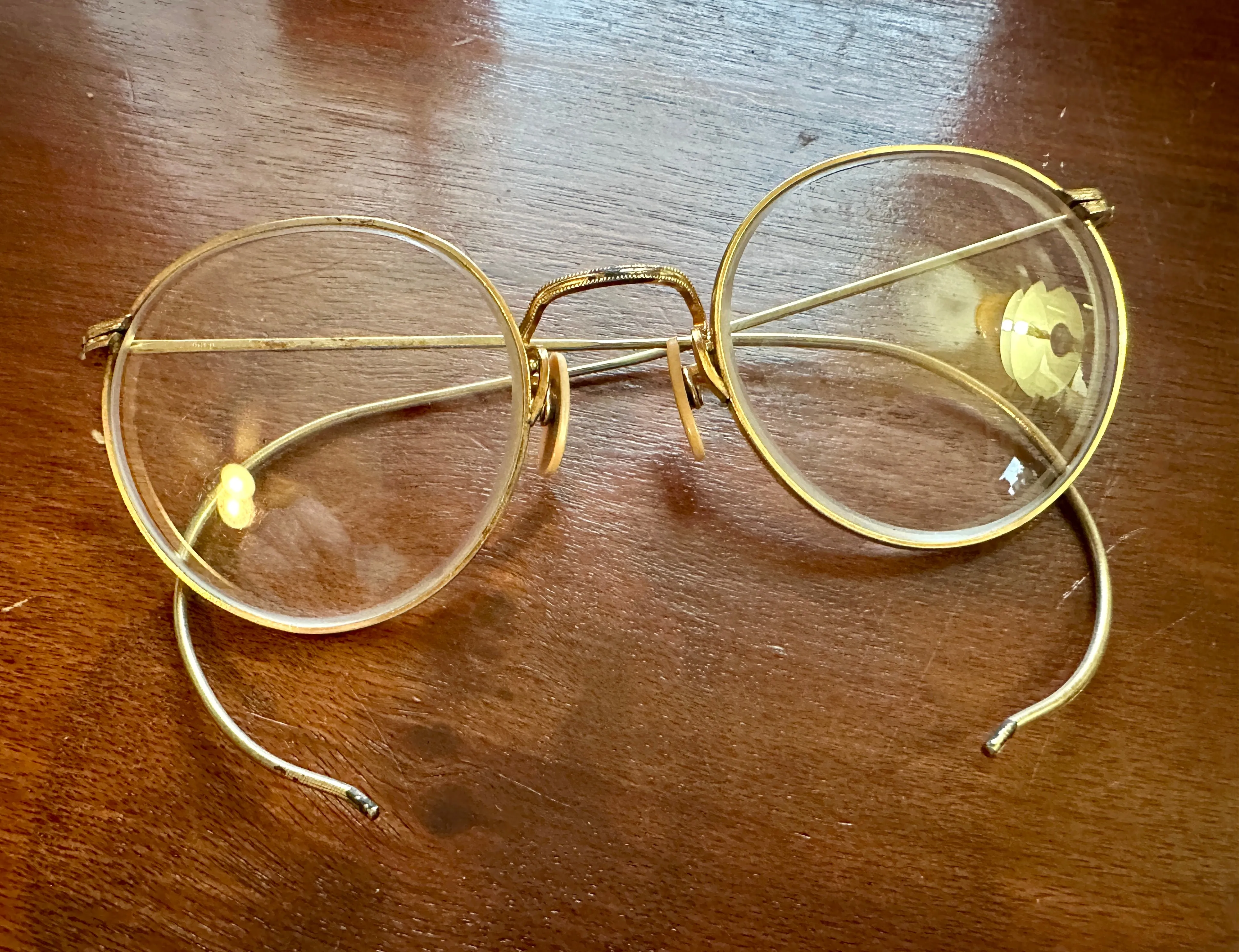 Vintage Antique 1/20 12k Yellow Gold Filled Ful-Vue Glasses Eyeglasses Wire Rim