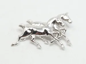 Vintage Designer Carl Art Horse Lover Sterling Silver Brooch Pin