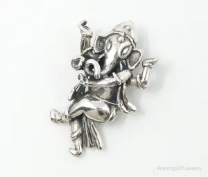 Vintage Ganesha Sterling Silver Pendant