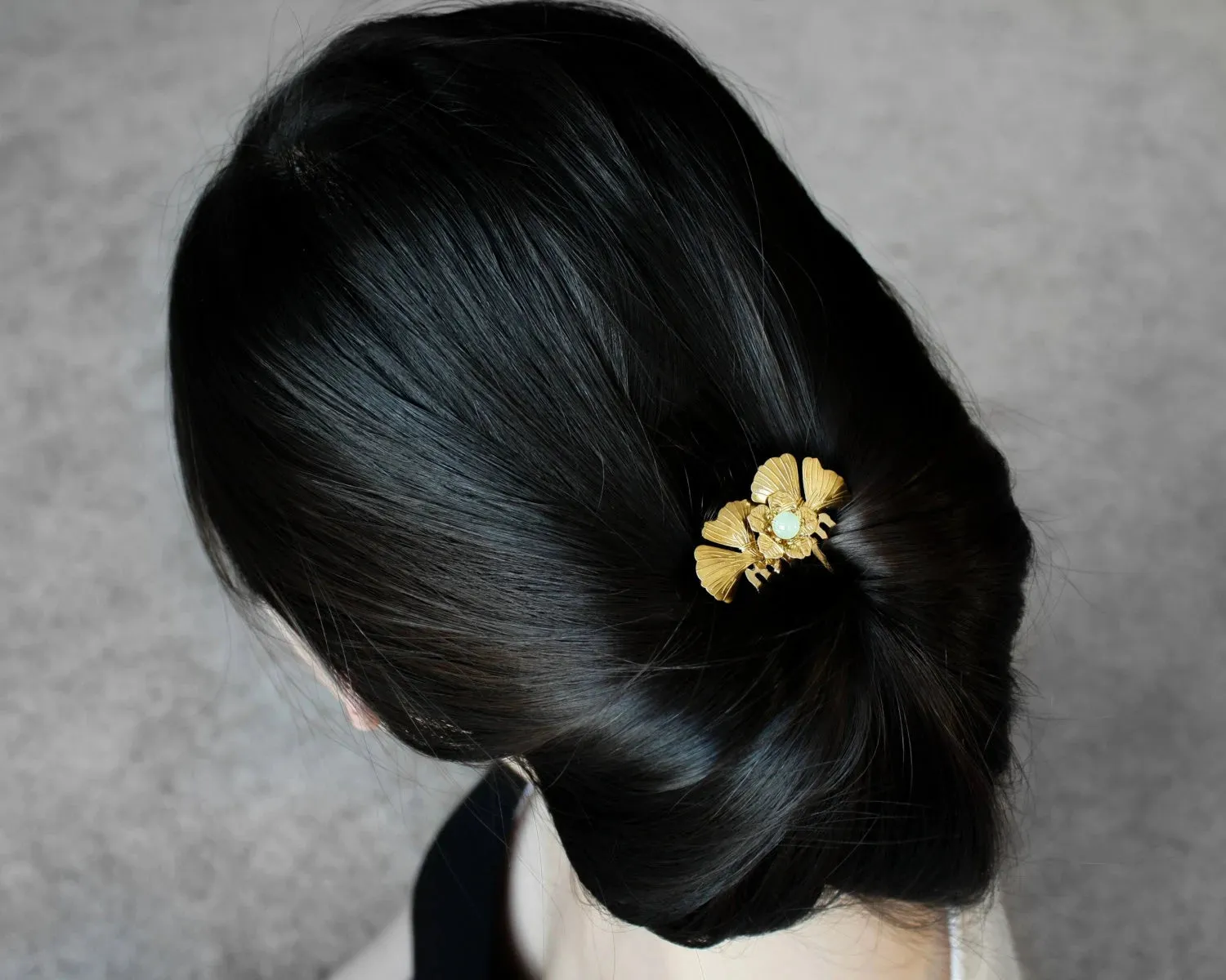 Vintage Style Jade Hair Comb