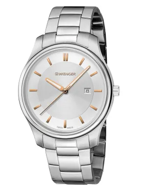 Wenger Mens City Classic - Stainless Steel - Bracelet - Two-Tone Dial - Date