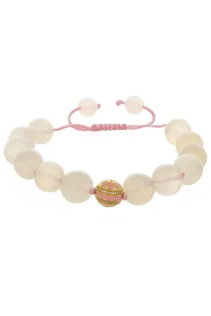 White Moonstone Bead Bracelet